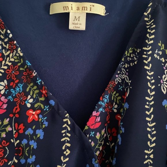 Navy blue and red summer dress - Picture 7 of 8